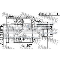 Junta homocinética interna dianteira direita Hyundai/Kia 0K2NC22520 preço, a partir de 43,05 USD