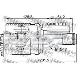 Junta homocinética interna dianteira Toyota 4340360040 preço, a partir de 57,47 USD