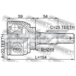 Compre 0210C11X Febest Junta homocinética externa dianteira
