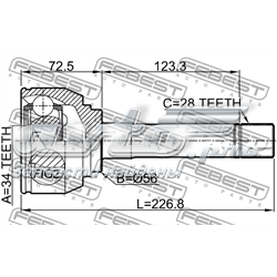 Compre 1210H1 Febest Junta homocinética externa dianteira