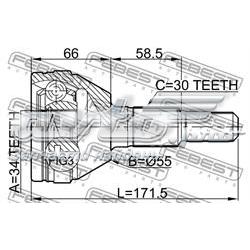 Compre 93743417 General Motors Junta homocinética externa dianteira