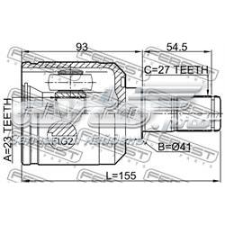 Compre 496052BA00 Hyundai/Kia Junta homocinética interna traseira