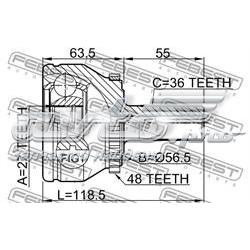 Junta homocinética externa dianteira 306681 Loebro