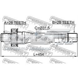 Veio de acionamento do semieixo intermédio Febest 1212CMMT4WD preço, a partir de 169,32 USD