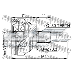 1663507100 Mercedes Junta homocinética externa dianteira