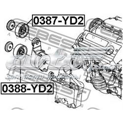Compre 0387YD2 Febest Rolo de reguladora de tensão da correia de transmissão