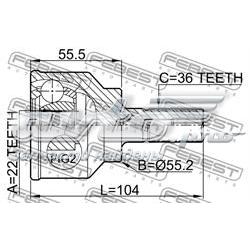 Compre GR252550XB Mazda Junta homocinética externa dianteira