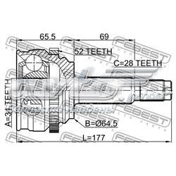 Junta homocinética externa dianteira Ssang Yong 4130021106 preço, a partir de 133,88 USD