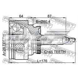2L1Z3B414AA Ford Junta homocinética externa dianteira