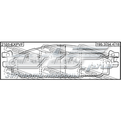Compre CB5Z2001A Ford Sapatas do freio dianteiras de disco