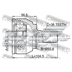 1722076 Ford Junta homocinética externa dianteira