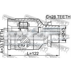 Junta homocinética interna dianteira direita GD3822520 Mazda