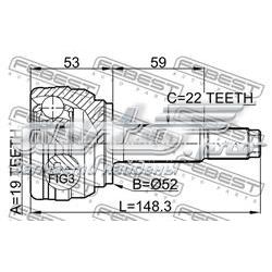 Compre 96348783 General Motors Junta homocinética externa dianteira