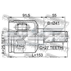 Junta homocinética interna dianteira Febest 1211NF preço, a partir de 45,52 USD