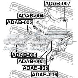 Bloco silencioso externo traseiro de braço oscilante transversal B45A28430 Mazda