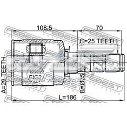 28392SC000 Subaru Junta homocinética interna dianteira