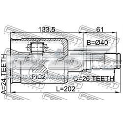 Junta homocinética interna dianteira Febest 1411REXIIAWD preço, a partir de 106,22 USD