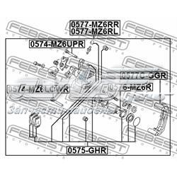 Guia superior de suporte traseiro 0574MZ6UPR Febest