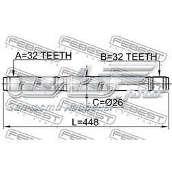 Compre 0312RD1RH Febest Semieixo (acionador) dianteiro direito