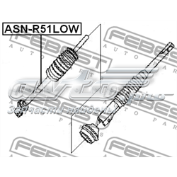 Compre 48080EC700 Nissan/Infiniti Veio da coluna de direção inferior