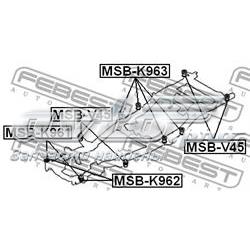 Coxim de chassi (de fixação de carroçaria) MSBK963 Febest