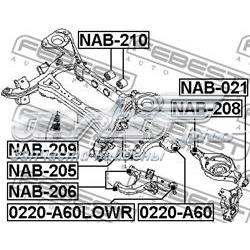 Compre NAB209 Febest Bloco silencioso de viga traseira (de plataforma veicular)