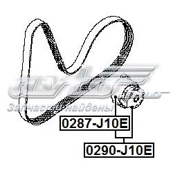 Compre 0287J10E Febest Rolo de reguladora de tensão da correia de transmissão