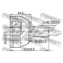 Junta homocinética externa dianteira Febest 2110CA223 preço, a partir de 48,37 USD