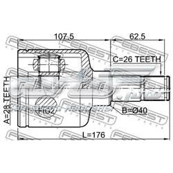 Junta homocinética interna dianteira esquerda Ford 1446283 preço, a partir de 46,73 USD