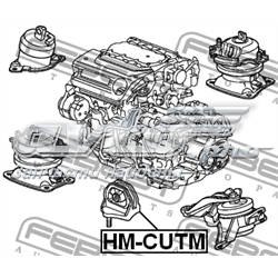 Coxim (suporte) esquerdo inferior de motor 57460 Metalcaucho