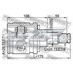 Junta homocinética interna dianteira esquerda Toyota 4304002050 preço, a partir de 60,99 USD