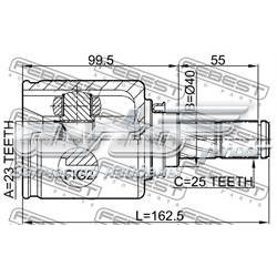 Junta homocinética interna dianteira Febest 0211JP16 preço, a partir de 62,16 USD