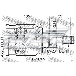 Junta homocinética interna traseira Honda 42320SXSA11 preço, a partir de 48,15 USD