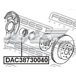 Rolamento de cubo dianteiro Febest DAC38730040