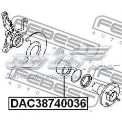 Rolamento de cubo dianteiro DAC38740036 Febest