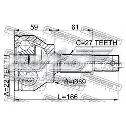 Junta homocinética externa dianteira Nissan/Infiniti 39211CG000 preço, a partir de 49,39 USD