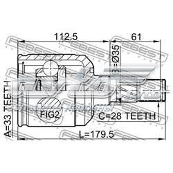 Junta homocinética externa dianteira esquerda Febest 0511M6ATLH preço, a partir de 114,29 USD