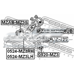 Compre MZABMZ3BRUB Febest Bloco silencioso dianteiro do braço oscilante inferior