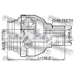Junta homocinética interna dianteira esquerda Meyle 1004980286 preço, a partir de 69,59 USD