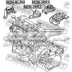 Coxim (suporte) direito de motor Mazda B38M39060A preço, a partir de 65,17 USD