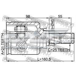 Junta homocinética interna dianteira Febest 0211E11AT preço, a partir de 36,32 USD