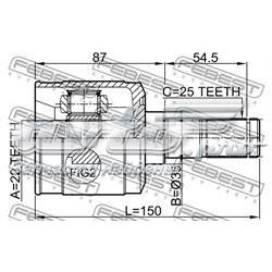 Compre 1211ACCAT Febest Junta homocinética interna dianteira