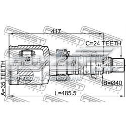 Compre 4303007020 Toyota Junta homocinética interna dianteira