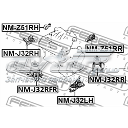Compre NMJ32RH Febest Coxim (suporte) direito de motor