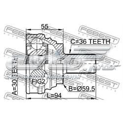 Compre 2310030 Febest Junta homocinética externa dianteira
