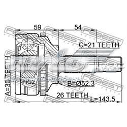  Febest 2410LOGA26