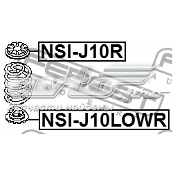 Compre NSIJ10LOWR Febest Espaçador (anel de borracha) da mola traseira inferior