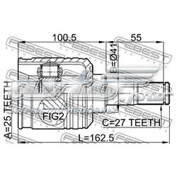 Compre 2211NS27LH Febest Junta homocinética interna dianteira