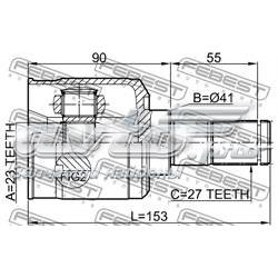 Compre 1211TUC20AT Febest Junta homocinética interna dianteira