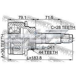 Junta homocinética externa dianteira Febest 0510BT50A44 preço, a partir de 96,28 USD